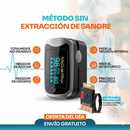 GlucoCare™ Monitor Vital Sin Dolor + Pulsera de Control Gratis — ¡Promoción de Hoy!